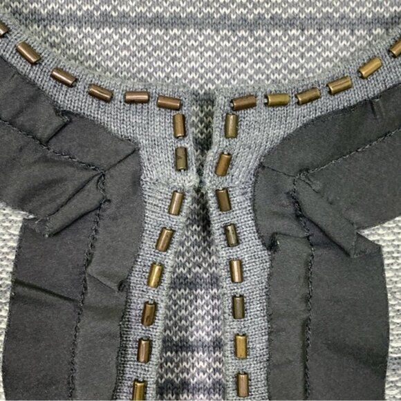 Banana Republic Gray Ruffle Cotton Wool Cardigan - Picture 5 of 8